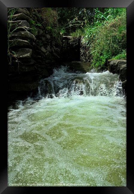 Antique Water Mill Flow in Mertola Framed Print by Angelo DeVal