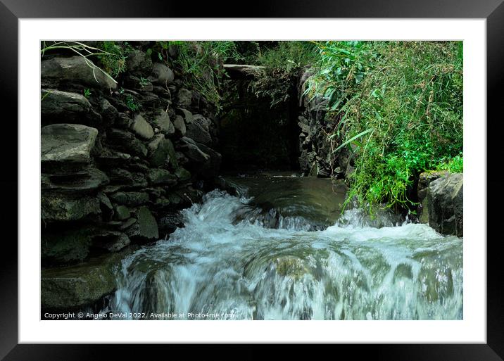 Old Water Mill Flow in Azenhas do Guadiana Framed Mounted Print by Angelo DeVal