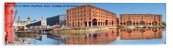 Liverpool Royal Albert Dock Panorama  Acrylic by Alison Chambers