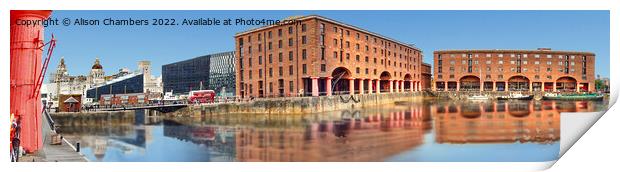 Liverpool Royal Albert Dock Panorama  Print by Alison Chambers