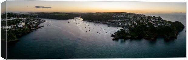 Fowey and Polruan From The Air Canvas Print by Apollo Aerial Photography