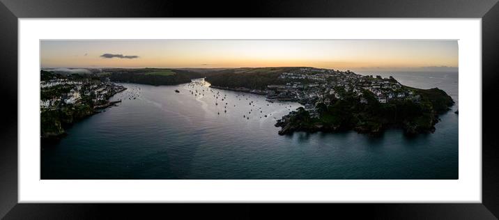 Fowey and Polruan From The Air Framed Mounted Print by Apollo Aerial Photography