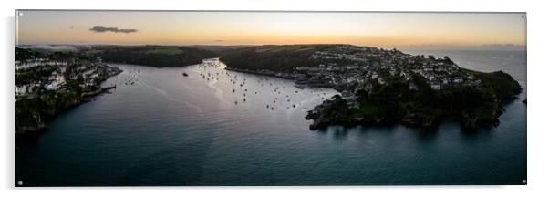 Fowey and Polruan From The Air Acrylic by Apollo Aerial Photography