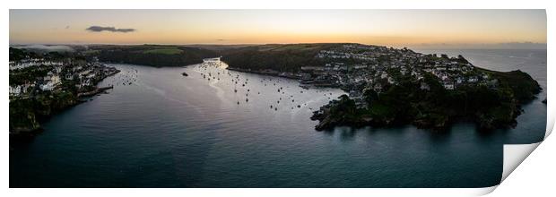 Fowey and Polruan From The Air Print by Apollo Aerial Photography