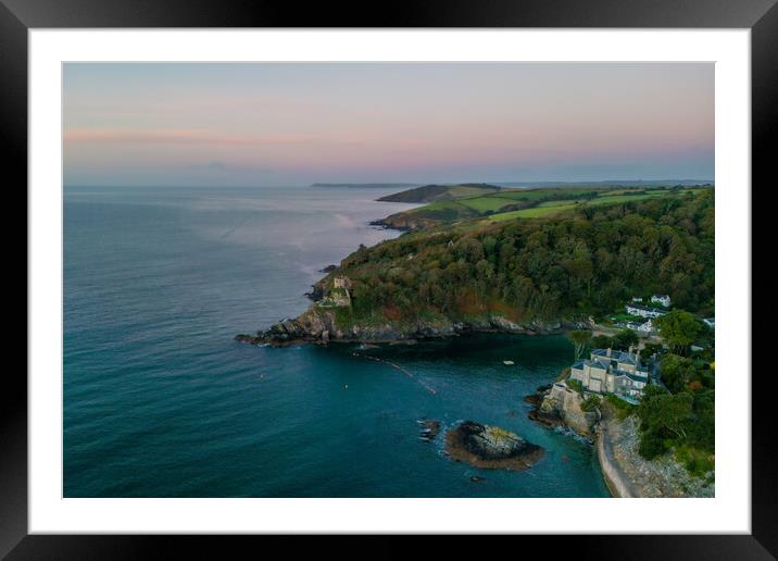 St Catherines Castle From The Air Framed Mounted Print by Apollo Aerial Photography