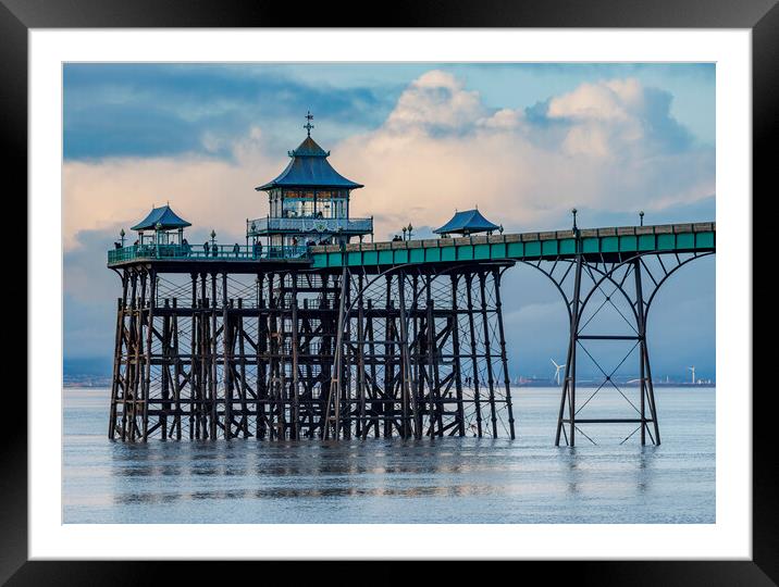 Clevedon Pier head at low tide Framed Mounted Print by Rory Hailes
