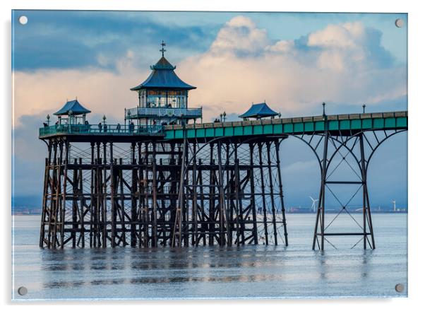 Clevedon Pier head at low tide Acrylic by Rory Hailes