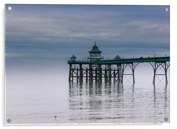 Clevedon Pier with the fog clearing Acrylic by Rory Hailes