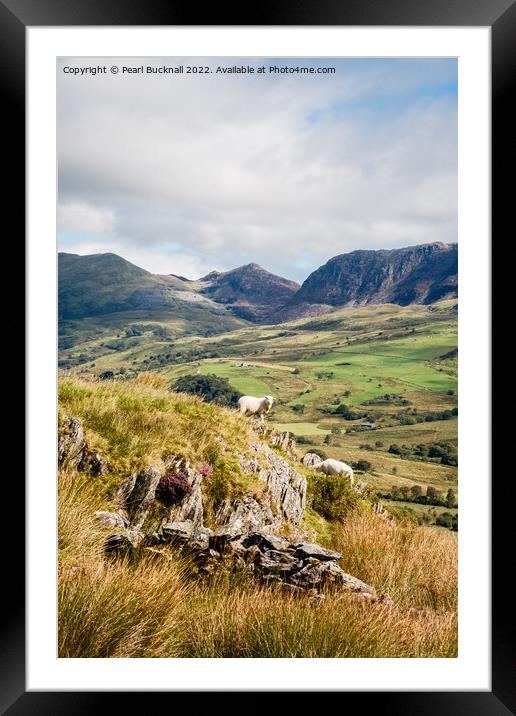 Cwm Pennant Valley Snowdonia Landscape Framed Mounted Print by Pearl Bucknall