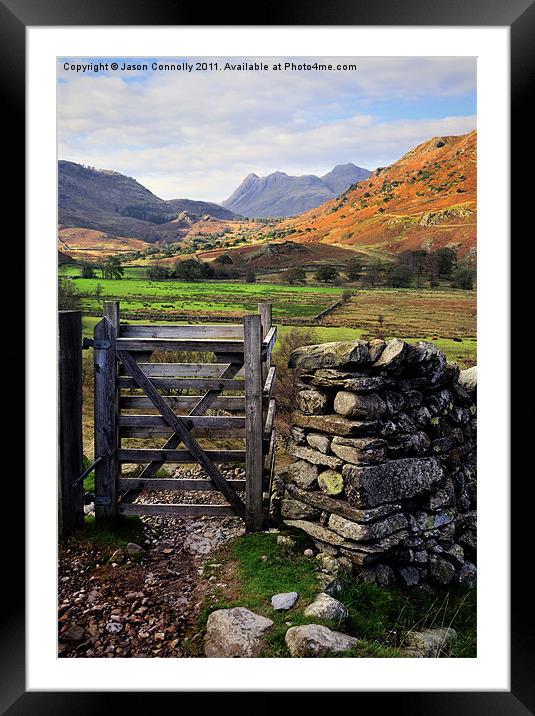 Gateway To The Langdales Framed Mounted Print by Jason Connolly