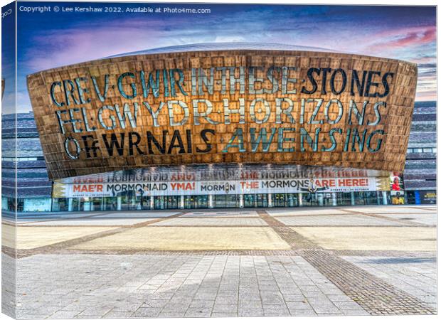 The Breathtaking Wales Millennium Centre Canvas Print by Lee Kershaw