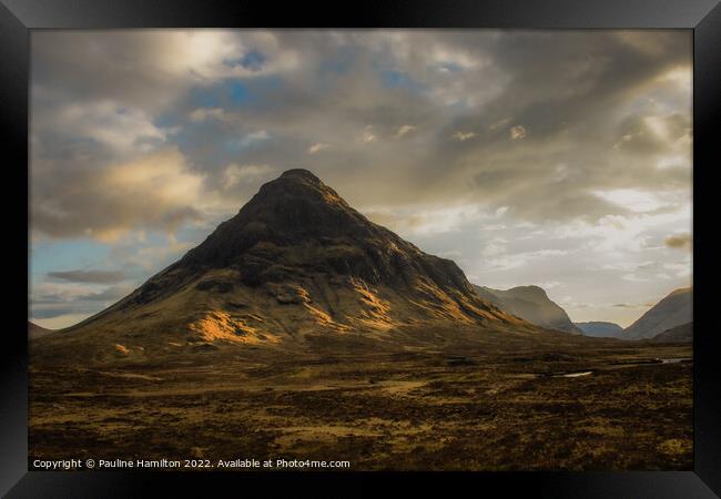 Glencoe at Sunset  Framed Print by Pauline Hamilton