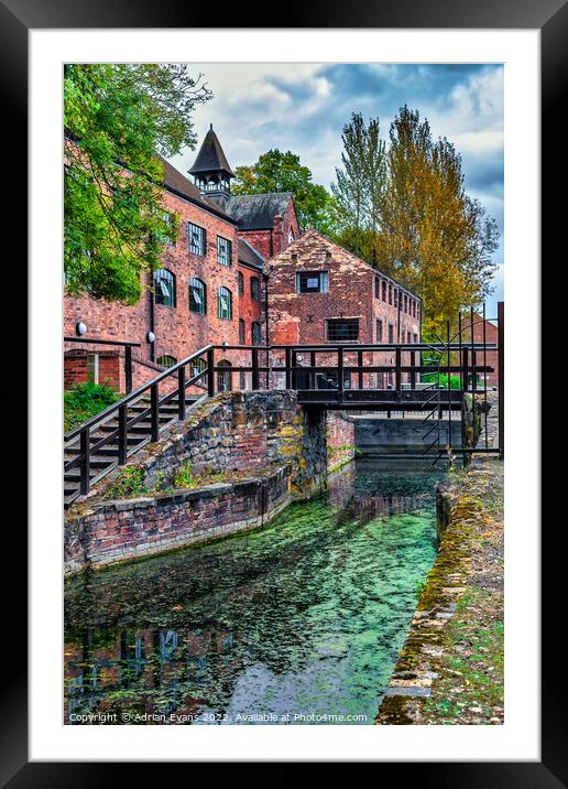 Shropshire Canal Coalport Framed Mounted Print by Adrian Evans
