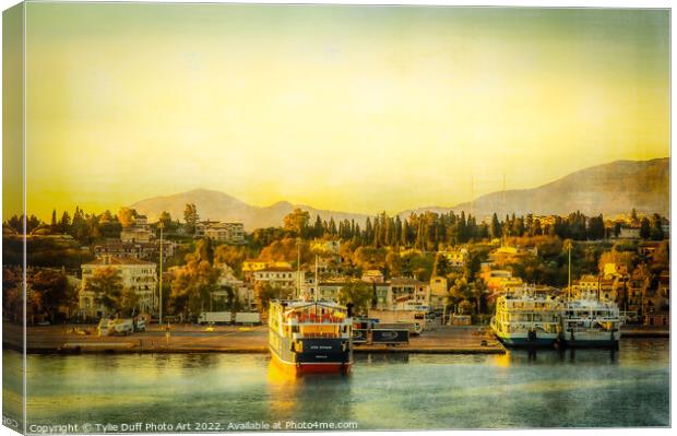 Corfu Sunrise Canvas Print by Tylie Duff Photo Art