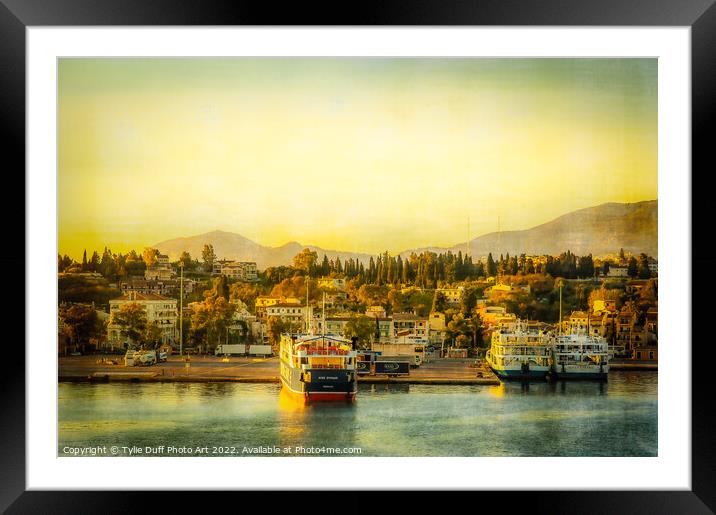 Corfu Sunrise Framed Mounted Print by Tylie Duff Photo Art
