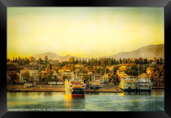 Corfu Sunrise Framed Print by Tylie Duff Photo Art