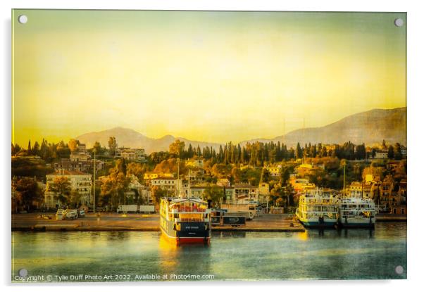 Corfu Sunrise Acrylic by Tylie Duff Photo Art