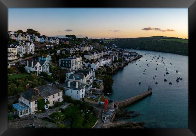 Fowey Cornwall From The Air Framed Print by Apollo Aerial Photography