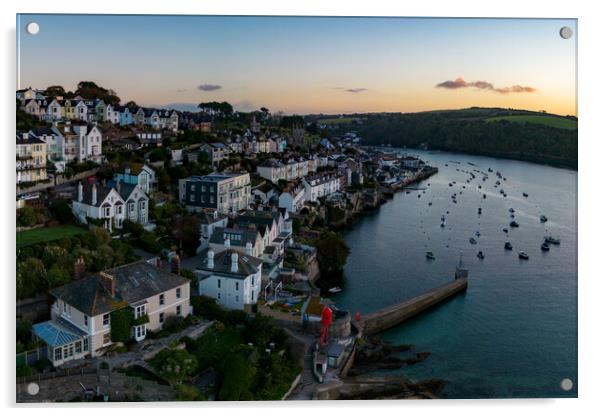 Fowey Cornwall From The Air Acrylic by Apollo Aerial Photography