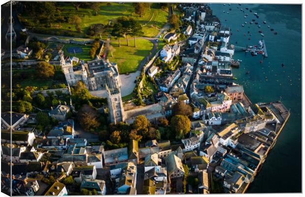 Fowey in Cornwall Canvas Print by Apollo Aerial Photography