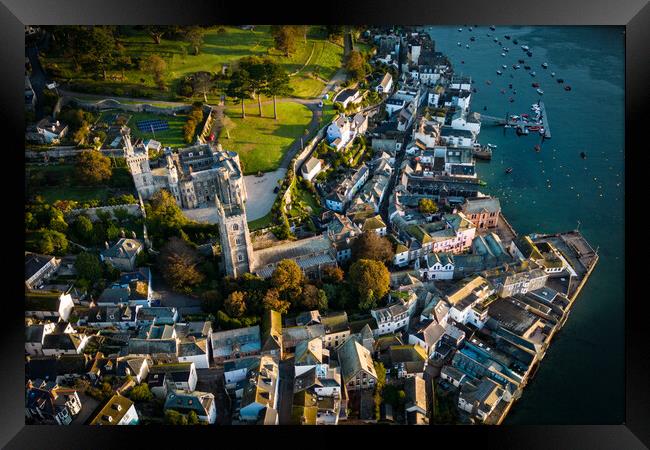 Fowey in Cornwall Framed Print by Apollo Aerial Photography