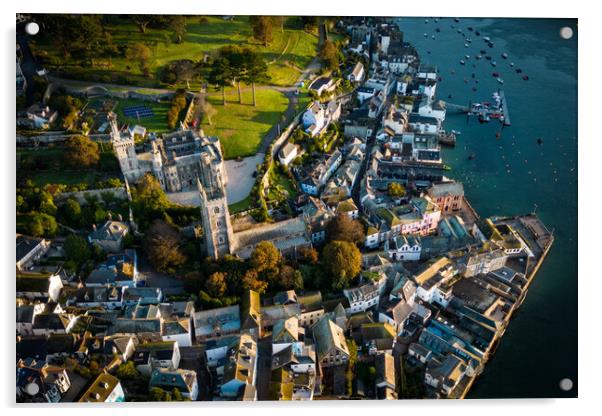 Fowey in Cornwall Acrylic by Apollo Aerial Photography