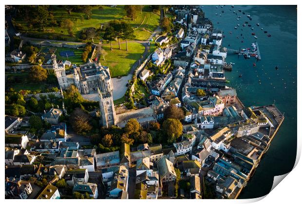 Fowey in Cornwall Print by Apollo Aerial Photography
