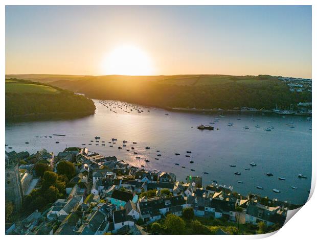 Fowey Cornwall Sunrise Print by Apollo Aerial Photography