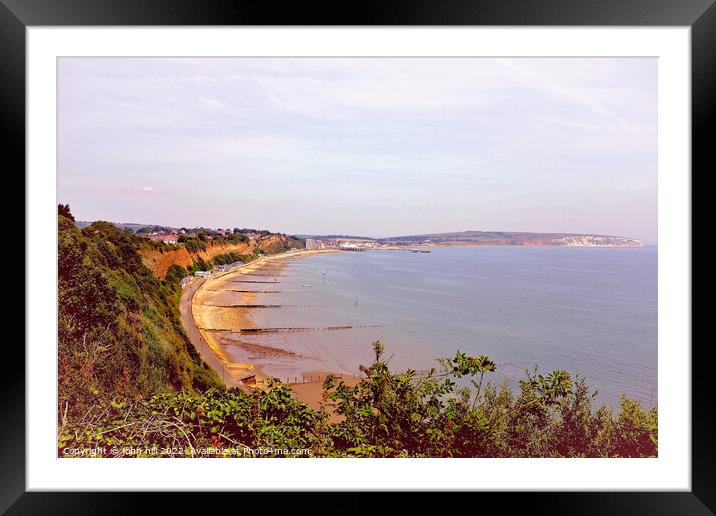 Sandown bay, Isle of Wight. Framed Mounted Print by john hill