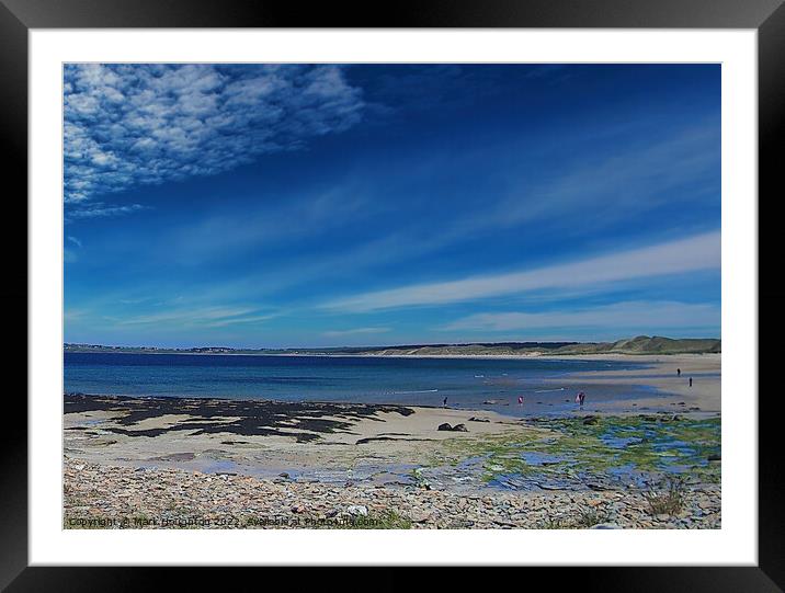 Scottish beach on a sunny day Framed Mounted Print by Mark Houghton