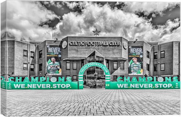 Celtic Football Club Canvas Print by Valerie Paterson