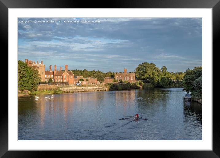 Hampton Court view from bridge Framed Mounted Print by Kevin White