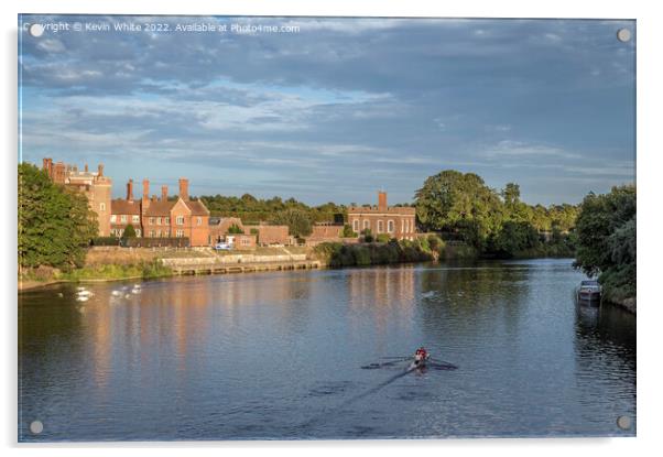 Hampton Court view from bridge Acrylic by Kevin White