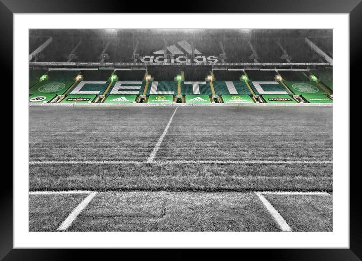 Celtic Football Ground Framed Mounted Print by Valerie Paterson