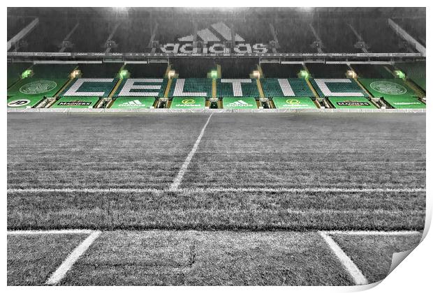 Celtic Football Ground Print by Valerie Paterson