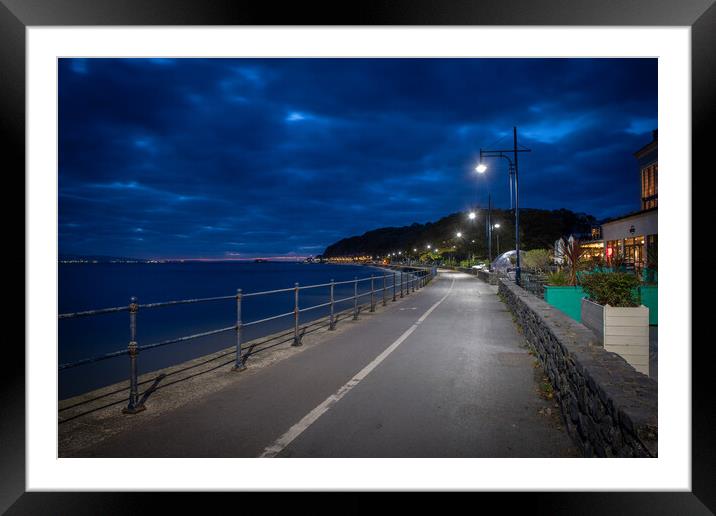 Mumbles waterfront at sunrise Framed Mounted Print by Bryn Morgan