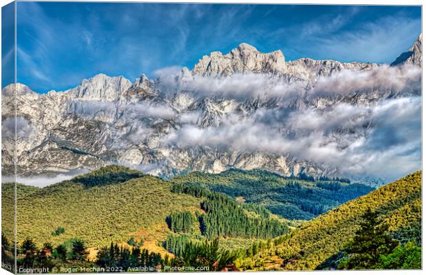 Misty Mountainscape Canvas Print by Roger Mechan