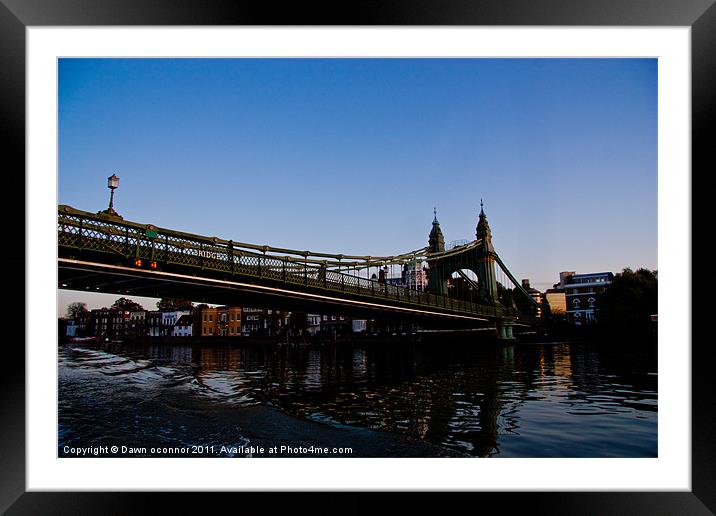 Hammersmith Bridge Framed Mounted Print by Dawn O'Connor