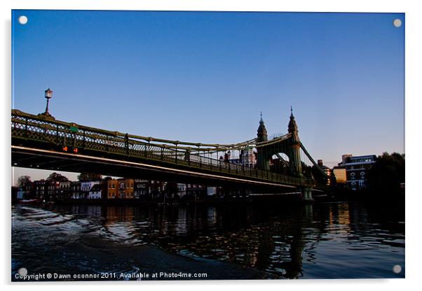 Hammersmith Bridge Acrylic by Dawn O'Connor