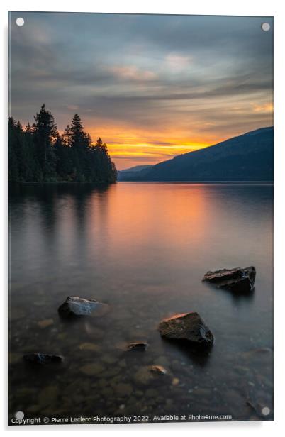 Lake Shoreline Sunset Acrylic by Pierre Leclerc Photography