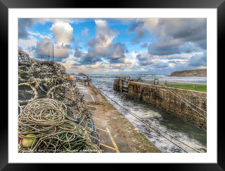 Majestic Waves at Bude Lock Framed Mounted Print by Beryl Curran