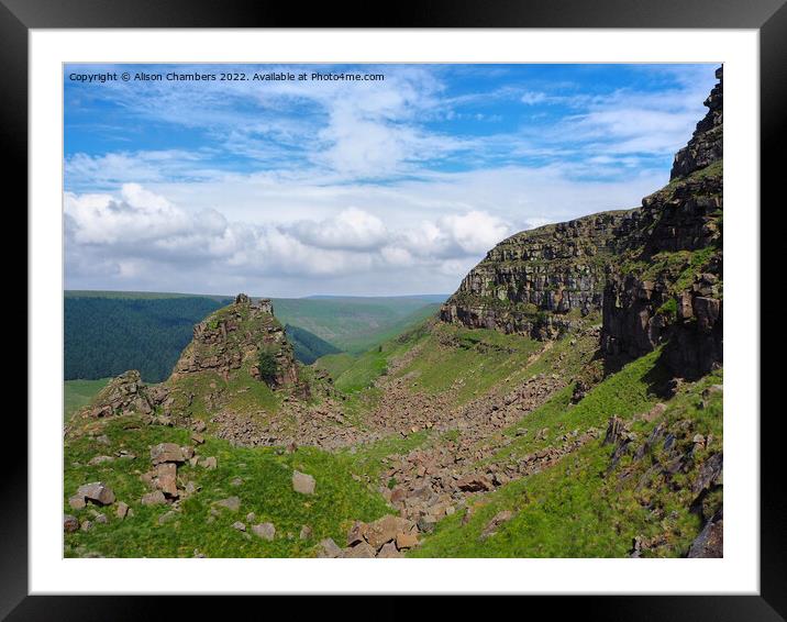 Alport Dale Peak District  Framed Mounted Print by Alison Chambers