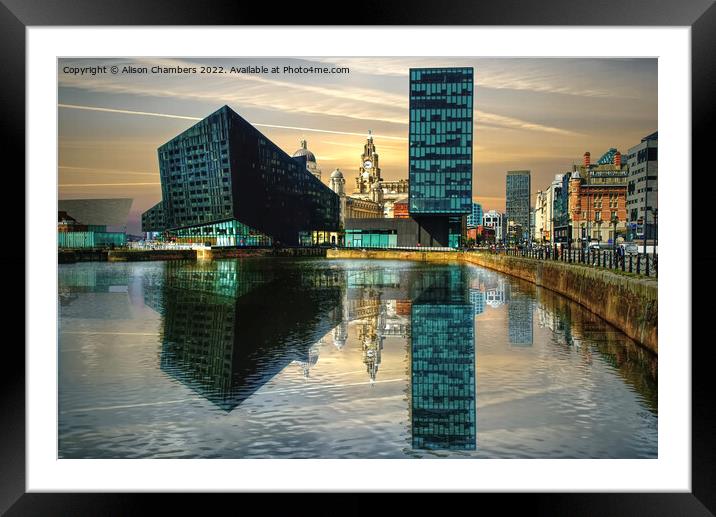 Liverpool Canning Dock  Framed Mounted Print by Alison Chambers