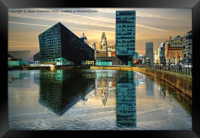 Liverpool Canning Dock  Framed Print by Alison Chambers