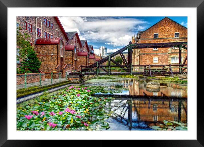 Leeds Victoria Quays Framed Mounted Print by Alison Chambers
