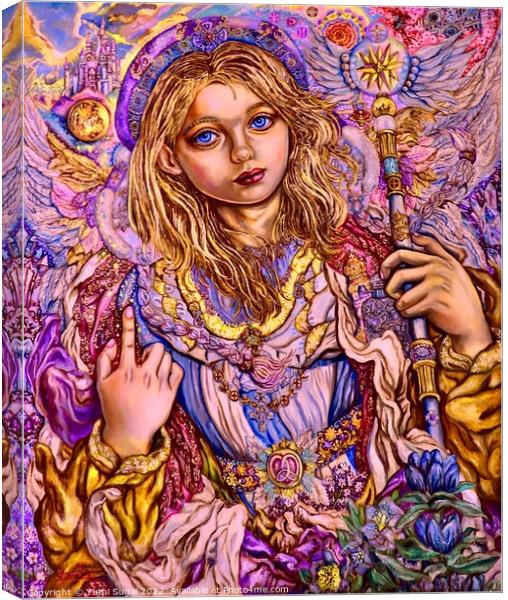 Yumi Sugai.Healing Archangel Raphael.  Canvas Print by Yumi Sugai