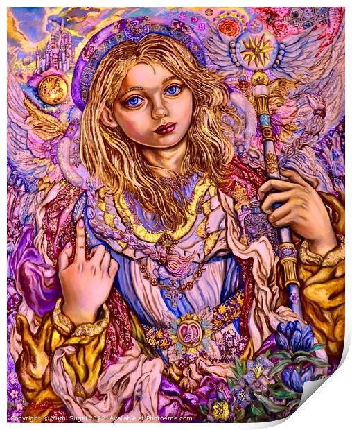 Yumi Sugai.Healing Archangel Raphael.  Print by Yumi Sugai