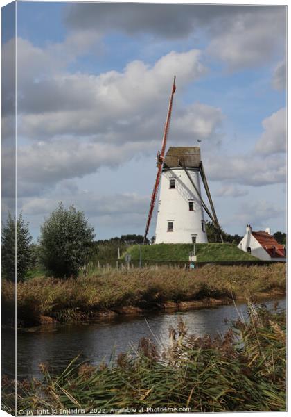 Schellemolen Windmill, Damme, Belgium Canvas Print by Imladris 