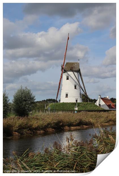 Schellemolen Windmill, Damme, Belgium Print by Imladris 