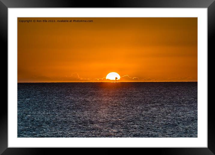 Radiant Sunrise Framed Mounted Print by Ron Ella